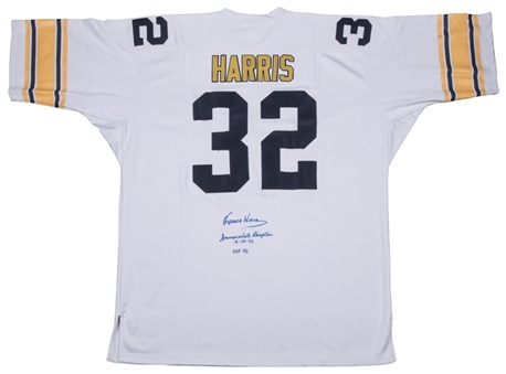 Franco Harris Autographed/Inscribed Pittsburgh Steelers Jersey (PSA/DNA)
